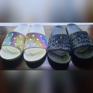 2 pairs of Crocs slides (M5/W7)